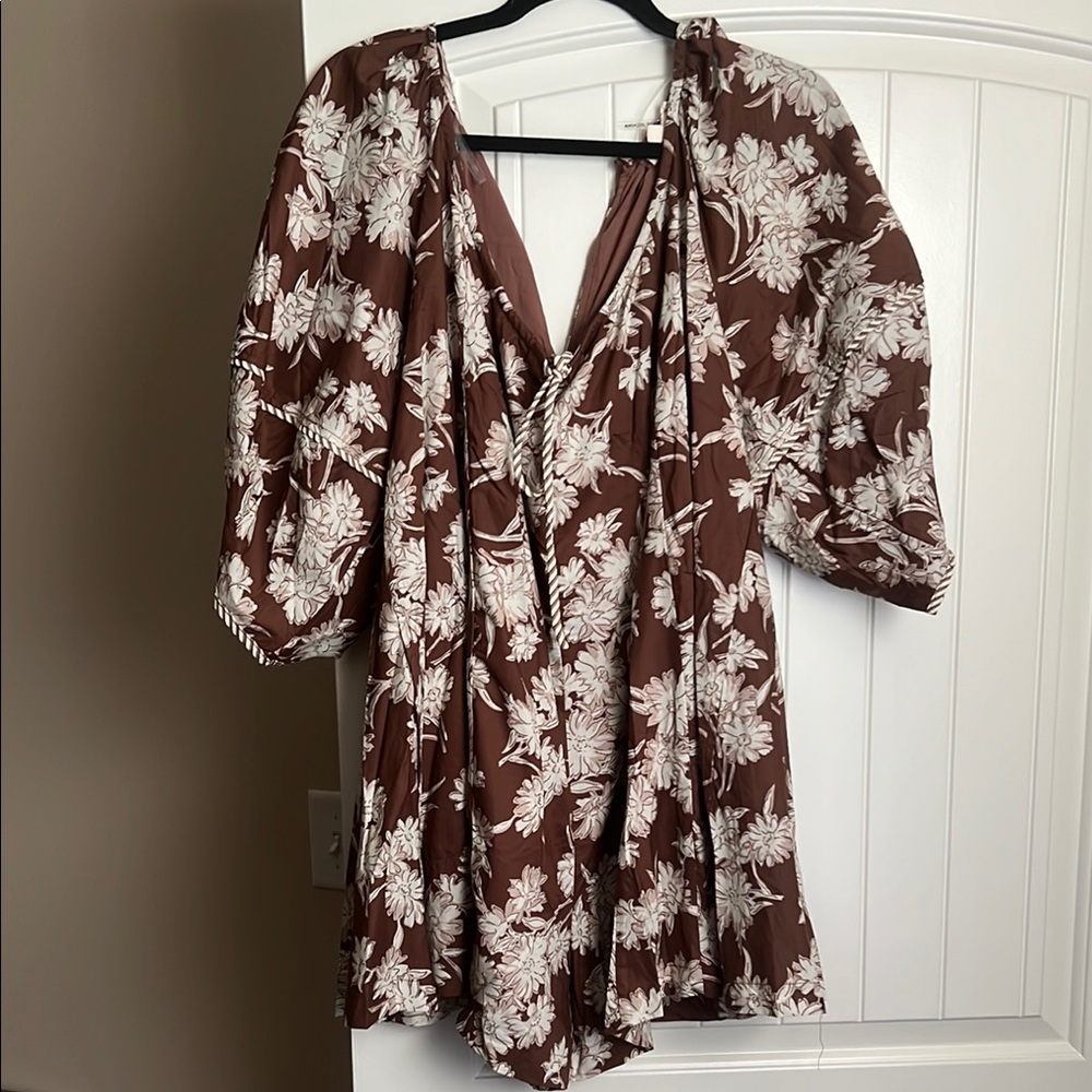 Brown Floral Romper